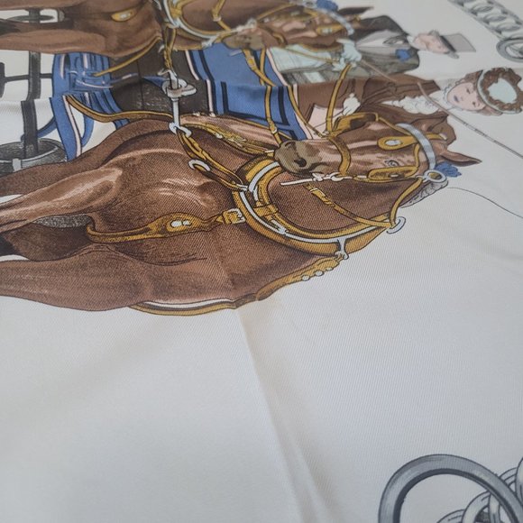 Hermes Scarf Multi Color Silk Satin Multi Color Silk Satin - Picture 14 of 15